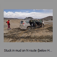 Stuck in mud on N route (below Hualca Hualca)